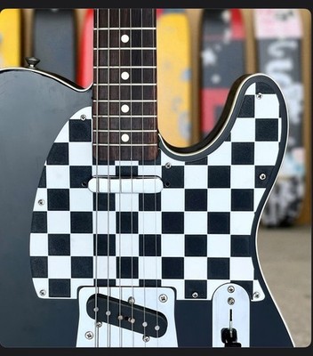 Custom 3D Printed Telecaster Pickguard - US/MIM 8 Hole Checker Board Design