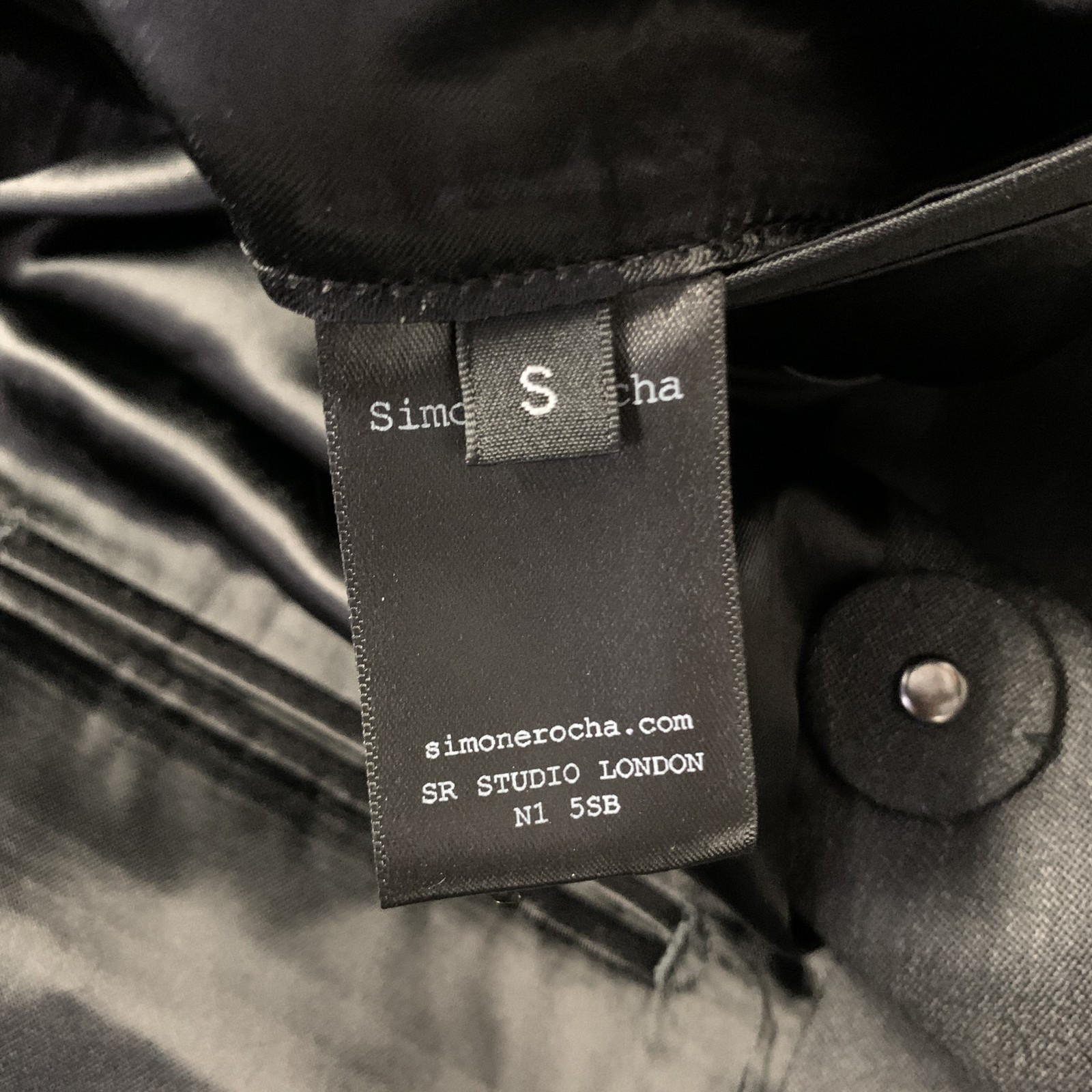 SIMONE ROCHA Chest Size S Grey Charcoal Wool Polyamide Peak Lapel Sport Coat image 6