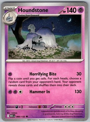 Houndstone 066/132 Uncommon Mega Evolution Pokemon Near Mint