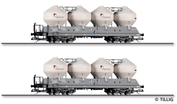 Tt 2Tlg. Set Staubsilowagen Holcim Cesko A.S., Ep.Vi Tillig 01118-image