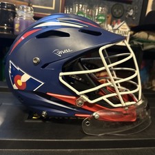 Schutt Rival Large/X-Large Senior Lacrosse Helmet. Rare Colorado With Neck Guard