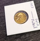 Rare Old Antique 1937 US Lincoln 24k Gold Plated Cent Penny Collection Coin USA
