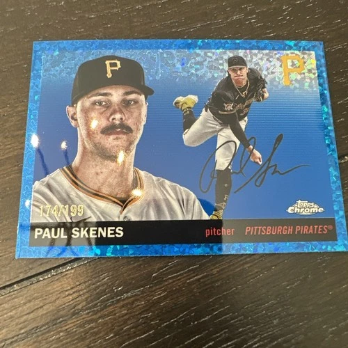 2026 Topps Chrome Platinum Paul Skenes Blue Sparkle Refractor /199