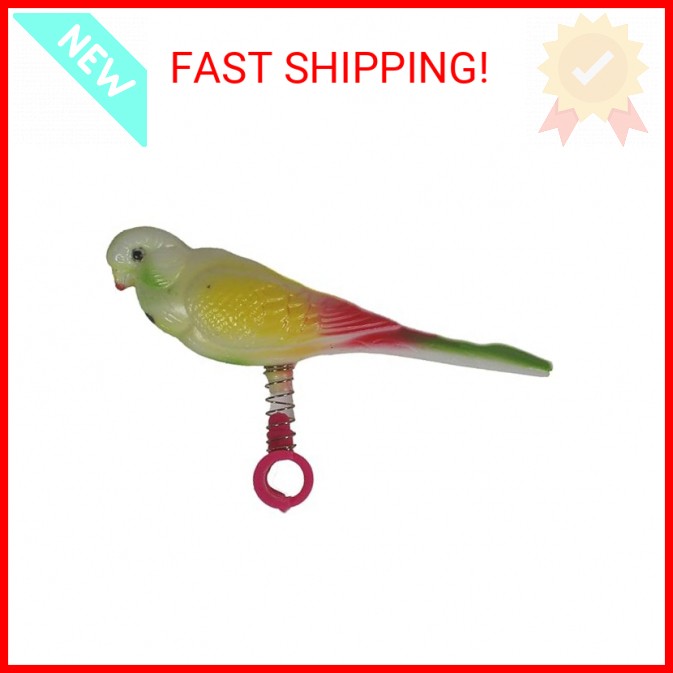 Penn-Plax (BA509) Acrylic Bird Figure, Small size on spring | Easily attaches to