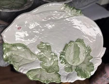 VTG 1987 The Haldon Group BUNNY Rabbit Cabbage SPRING Serving Platter 14x10.5