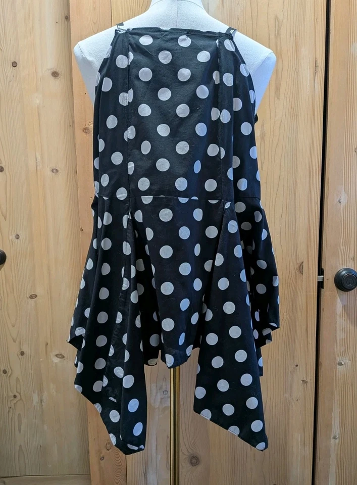 Новый без ценников Krista Larson Черно-белый Polkadot Хлопковая Подложка Cami  - Изображение 3 из 3