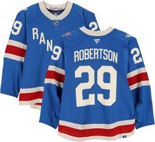 Matthew Robertson Rangers GU #29 Blue Centennial Jersey vs. Hurricanes on 2/5/26