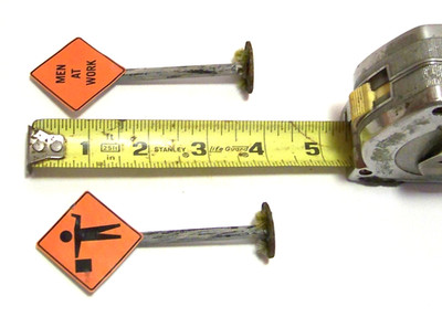 1/24 Scale Street & Highway Signs Series - Men Working - Carefully Crafted