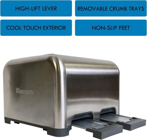 Versatile 4-Slice Toaster in Stainless Steel with Custom Shade Control Settings - Picture 8 of 9