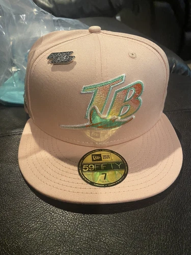 New Era 59Fifty “ Pink Pineapple Pack” Tampa Bay Devil Rays Size 7 Hat Club