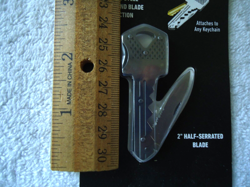 " NIP " Key Shaped Stainless Steel Folding Knife " Great Gift Item " - Picture 3 of 4