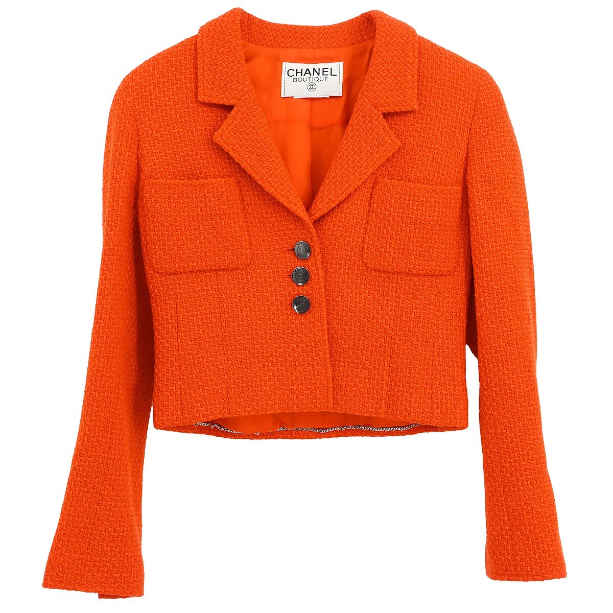 Chanel Single Breasted Jacket Orange 143793 | eBay