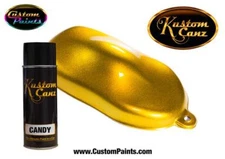 Kustom Canz GOLD CANDY 12 oz AEROSOL CAN Custom Paint, Motorcycle, Autopaint HOK