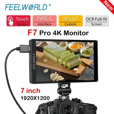 FEELWORLD F7 Pro 4K 7'' On-Camera Director Monitor Touch 3D LUT 1920X1200 @60Hz