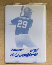 2022 Leaf Perfect Game Matthew Ossenfort Gems Magenta Printing Plate Auto 1/1