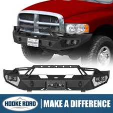 For 2003 2004 2005 Dodge Ram 2500 3500 Front Bumper Wwinch Plate Led Lights