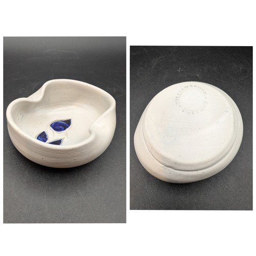 Williamsburg Pottery Salt Glaze Stoneware Cobalt Flower Lot Of 7 - Picture 14 of 15