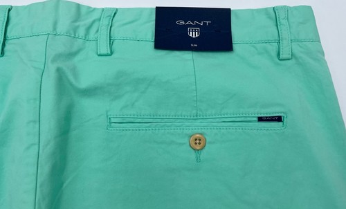 GANT Jeans Chino Hose 1913556 Slim Baumwolle Stretch grün Weite 40 Länge 34 - Bild 8 von 11