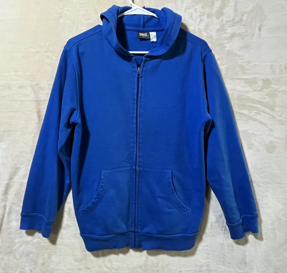 Suéter Everlast Niños Grande 14/15 Azul Cremallera Completa Sudadera con Capucha Manga Larga Foto 2 de 4