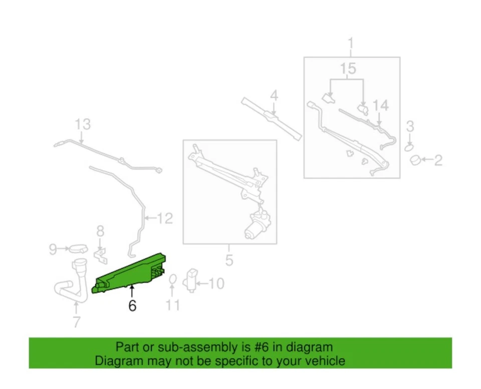2008-09 Pontiac G8 Chevy Caprice PPV SS GM Windshield Washer Fluid Reservoir NOS Foto 2 de 4