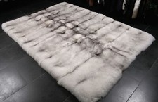 365_T First class Blue Fox Fur Rug Genuine Fur Carpet Real Fur Runner Fox Pelt