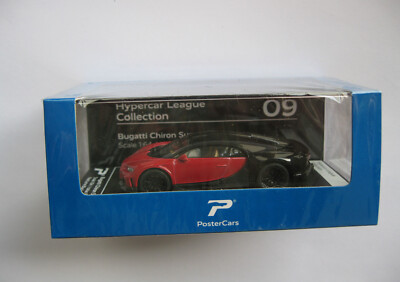 Bugatti Chiron Supersport  Red/Black *** Postercars Hypercar League 09  1:64 OVP