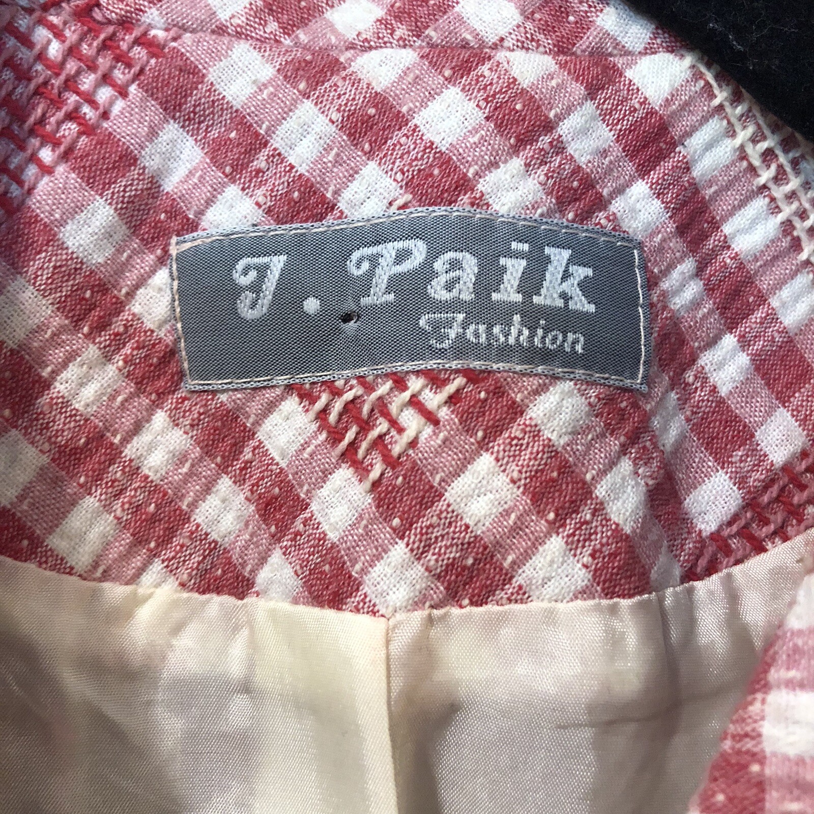 Vintage Cottagecore Gingham Plaid Patchwork Grand… - image 6