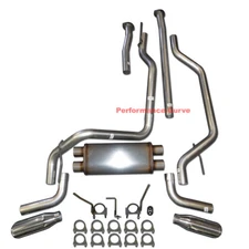 Performance Dual Exhaust Kit 18" MaxFlow Muffler Fits 2009 - 2020 Toyota Tundra