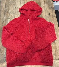 Red Fluffy Hoodie