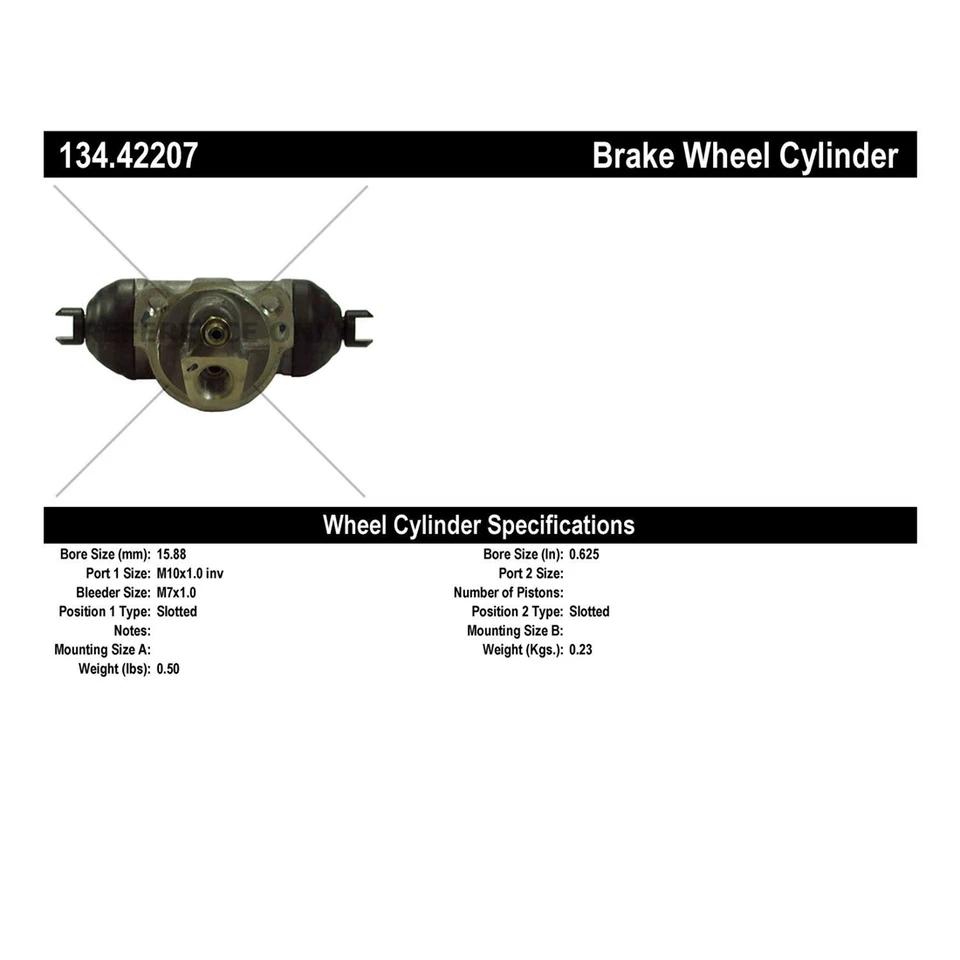 2X Centric Rear Wheel Cylinder For Nissan Sentra 1999 1998 1997 1996 1995 1994 - Image 3 of 4