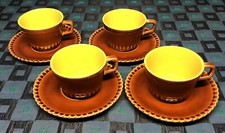 Lotto 4 Antiche Grandi Tazze E Sotto Tazze IN Maiolica Digoin Sarreguemines