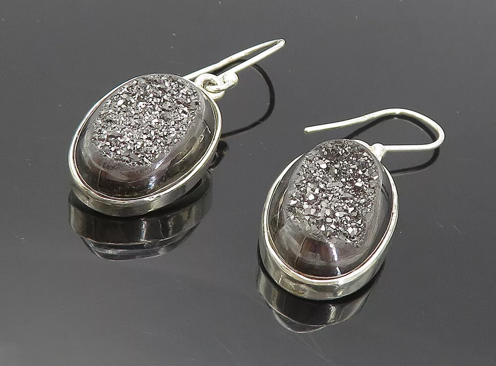 Sterling silver shop druzy earrings