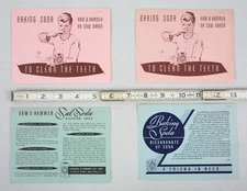 4 Vintage 1924 Arm & Hammer Cow Brand Washing Baking Soda Advertising Cards 