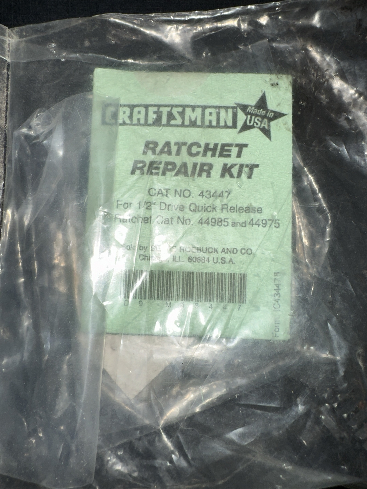 Craftsman 1/2 in drive ratchet repair kit 43447 for ratchets 44985/