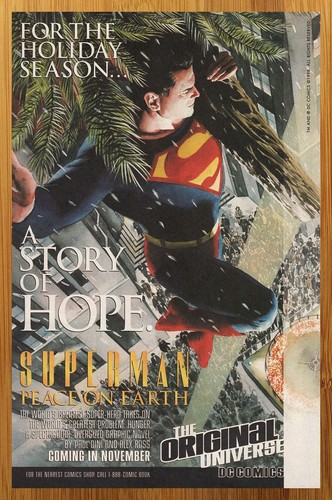 1998 DC Comics Superman Peace on Earth Vintage Print Ad/Poster Alex ...