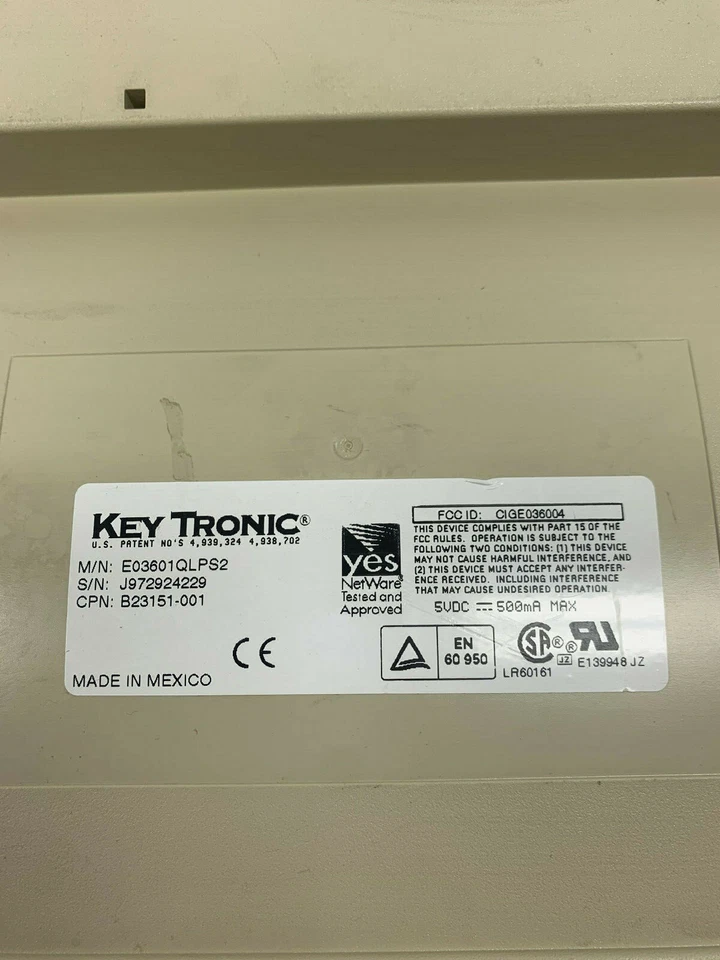 Key Tronic E03601QLPS2 Wired Computer Keyboard - Image 4 of 4