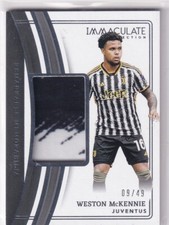 Panini Immaculate 2023-24 Soccer FIFA No. RM-WM Weston McKennie Patch 9/49