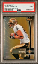 2012 Topps Finest 8 Jimmy Graham Gold Refractor #/50 PSA 9 New Orleans Saints