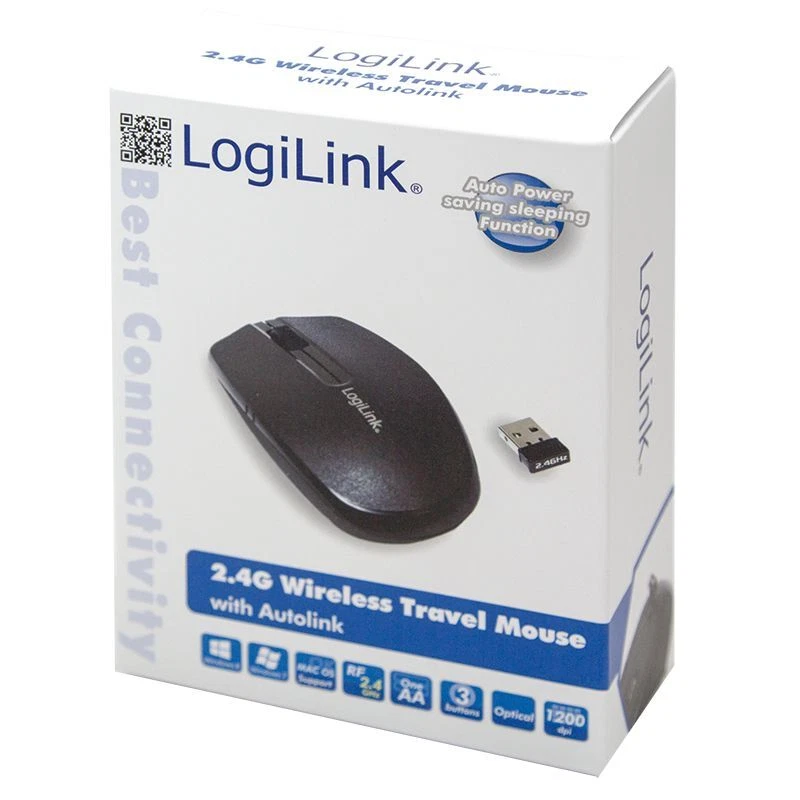 LogiLink ID0114 2,4 GHz Wireless Maus Optische Mini Funk Maus bis 10m 1200 dpi - Bild 3 von 4