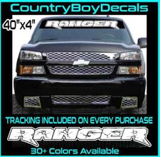 Ranger 40 Windshield Vinyl Decal Sticker Truck Danger Mini Stance Low Hated Neo