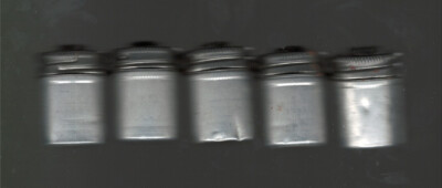 LOT 5 Five 35mm Kodak Film Metal Screw Top Vintage Cans Canister7 - LAST1
