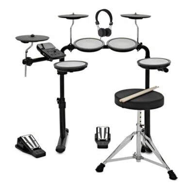 GEAR4MUSIC VISIONDRUM Compact Mesh Electronic Drum Kit With Stool and Headphones