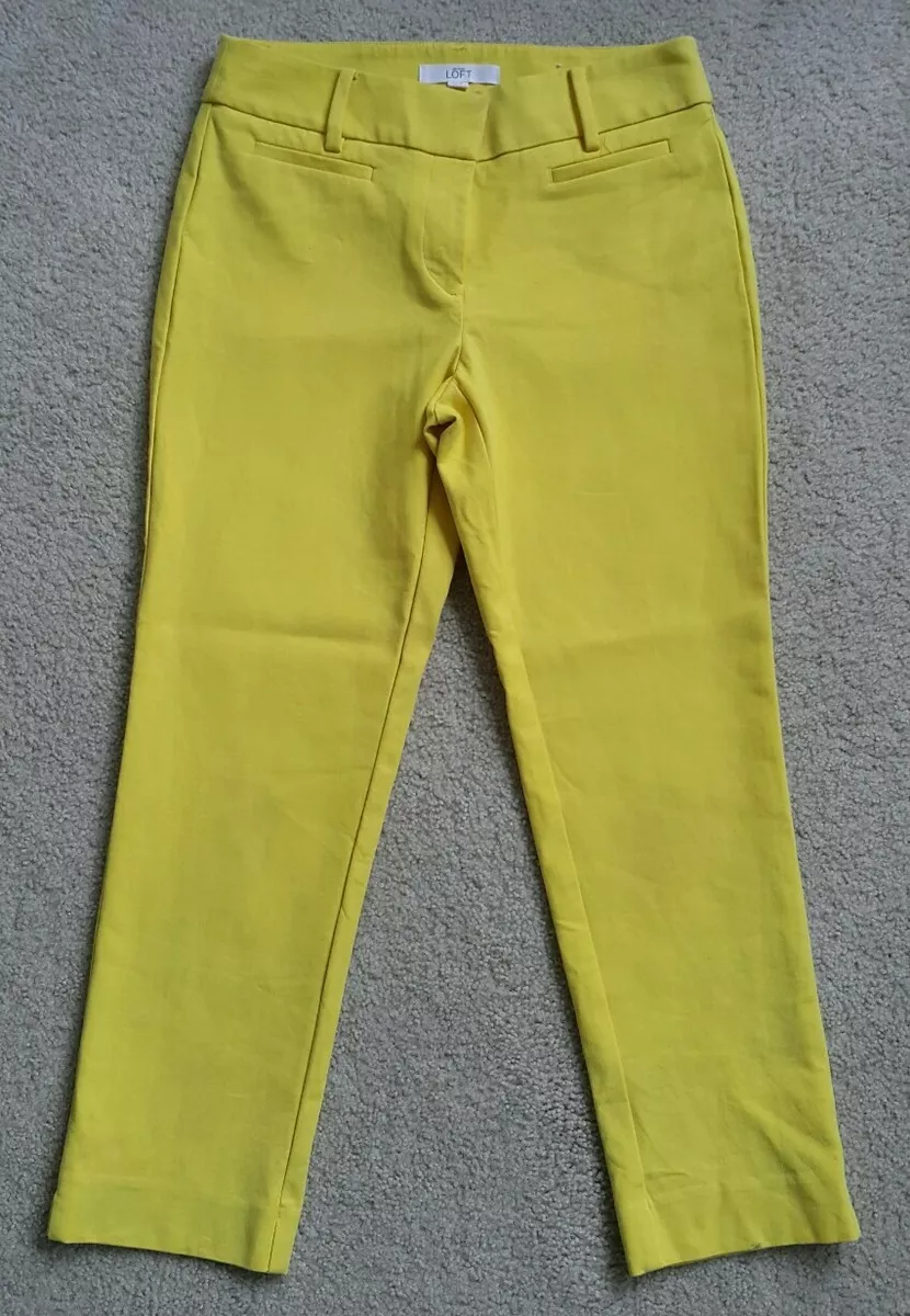 Ann Taylor LOFT Women casual pants Size 0 Yellow 7/8 length