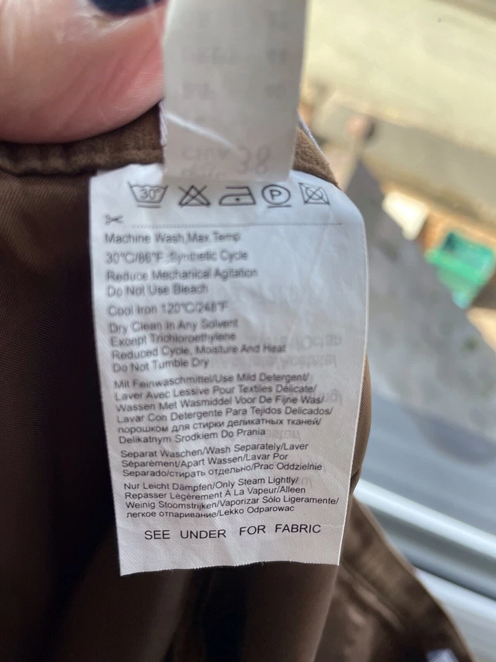 Falda forrada de gamuza sintética tostada Gerry Weber talla 12 Foto 3 de 4