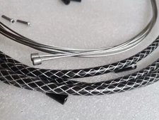 JAGWIRE BRAIDED CARBON SILVER LEX SL SHIFTER HOUSING CABLE KIT FOR SHIMANO SRAM