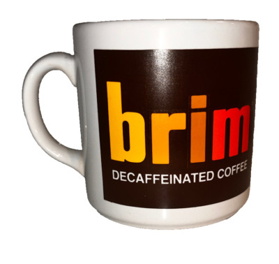 Vintage 1990's  Brim Decaffeinated Coffee Mug Tea Cup
