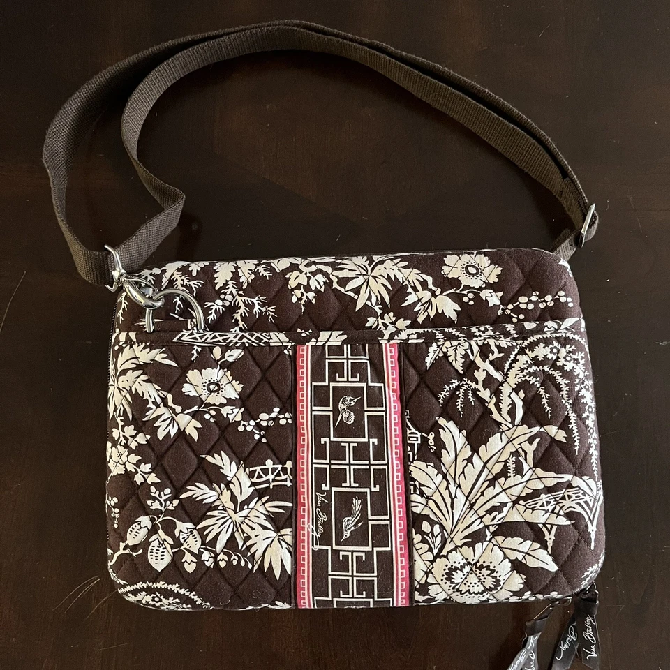 Vera Bradley Marrón Imperial Toile Carcasa Rígida Mini Laptop Tablet Estuche Foto 2 de 4