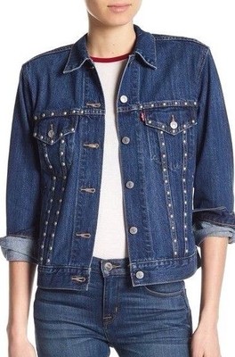 Levi's Studded Denim Jean Jacket Ex 