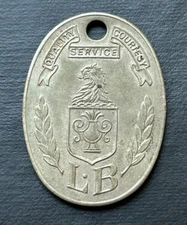 Early Charge Coin Token Lit Brothers Philadelphia, PA No. 95-678