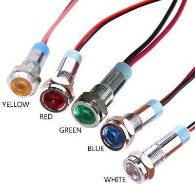 LED Indicator Warning Signal Light 8mm Thread Metal 220V-Panel 6V hot Lot Y R3F7